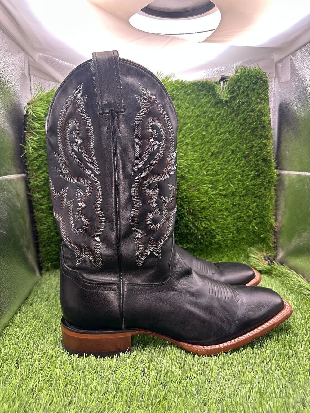 Cody James Westley Stockman BBS5 Western Boot Men's 10.5D Black Leather Cowboy